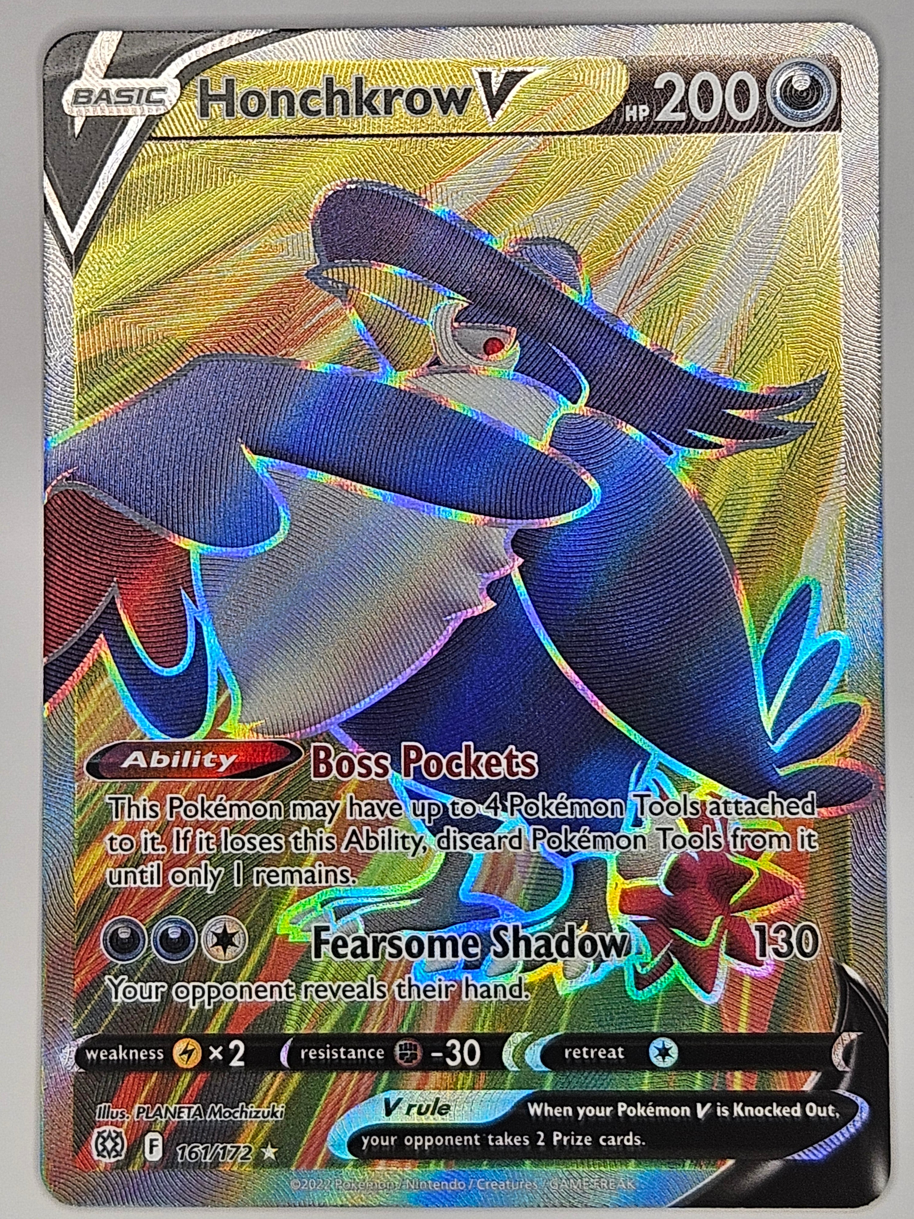 Honchkrow V 161/172 Full Art Brilliant Stars NM