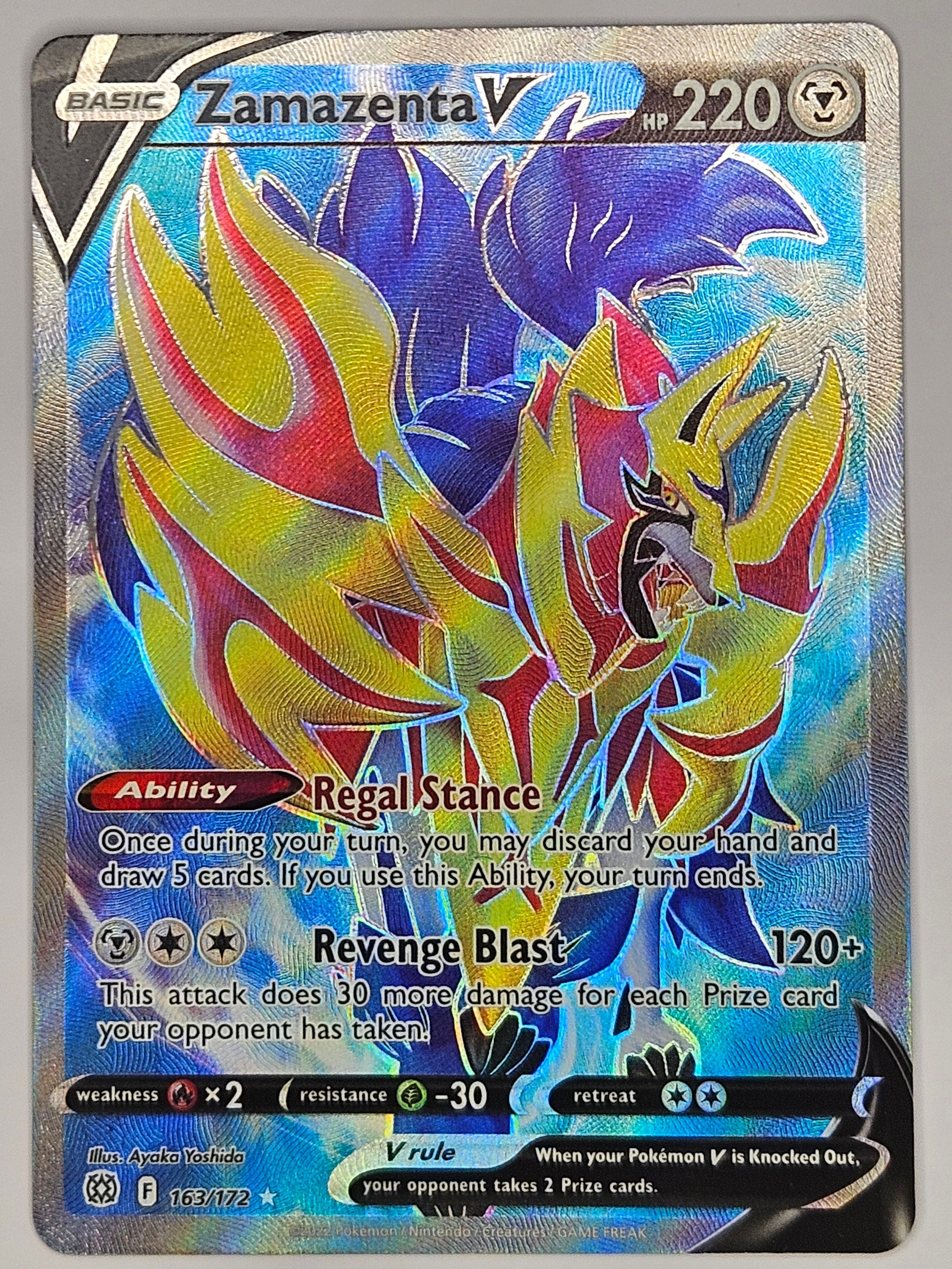 Zamazenta V 163/172 Full Art Brilliant Stars NM